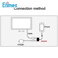 Etimes Lightning to HDMI Digital AV TV Cable HD Adapter Compatible With Apple iPhone X 8 7 6 Plus iP