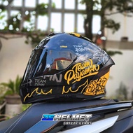 SPYDER CORSA TEAM PAYAMAN (Gloss Black/Yellow) Full Face - Dual Visor with FREE Clear Lens & Bonet