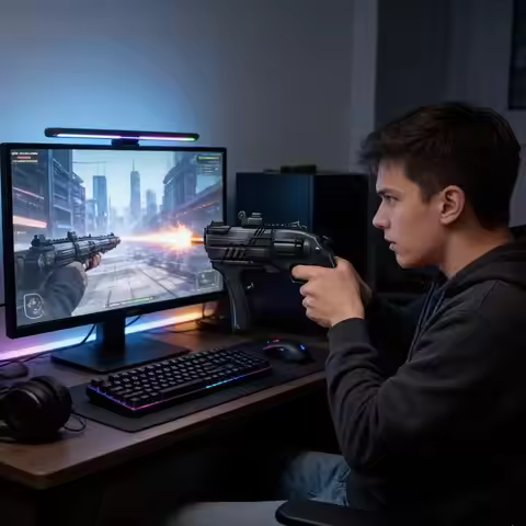 X-Rover Motion-Sensing Game Gun For PC/PS4/XB and S WITCH - Shooting VR Tracker Fps 9-Axis Spiral Ap