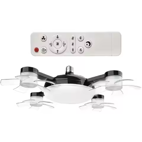 A74G-Fan Light 2-In-1 Drone Design Fan Light 60W With Remote Control For Entrance Hall Family Corrid