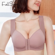 FallSweet Seamless Front Closure Bra for Women Plus Size Thin Sexy Wireless Underwear Push Up Vest B