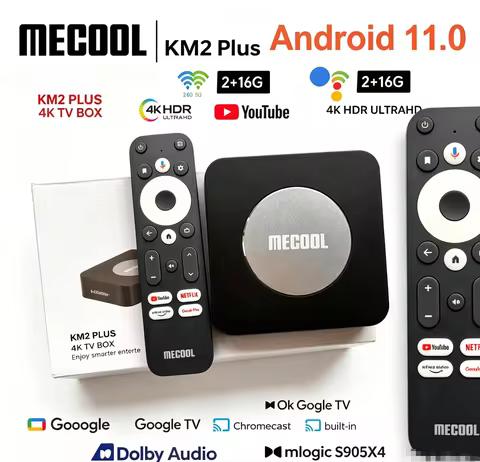 Mecool KM2 plus 4K TV Box Original Amlogic S905X4 Android 11 Google Netflix Certified USB3.0 SPDIF B