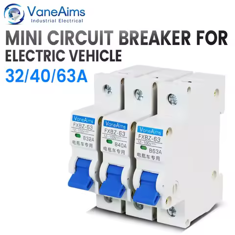 DC MCB 24V 48V 96V DZ47 circuit breaker DC 40A 63A 32A DZ47-63 power switch protector For battery ca