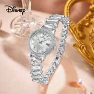 Jam Tangan Kuarza Wanita Siri Marie Cat Tulen Disney Jam Tangan Bulat Serbaguna Bercahaya Kalis Air