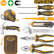INGCO ชุดเครื่องมือช่าง 9 ชิ้น/ชุด รุ่น HKTH20809 พร้อมกระเป๋าผ้าใส่เครื่องมือ