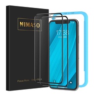 Nimaso Full Coverage Glass Screen Protector for iPhone 11 / iPhone 11 Pro / iPhone 11 Pro Max (2 Pack) (install Tray)