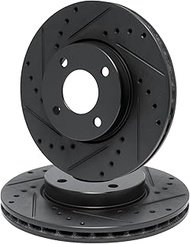 R1 Concepts Front Brake Rotor Kit |Brake Rotors| Brake Disc |Drilled and Slotted WHPN1-72034