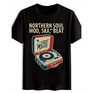 Men's Vintage 60s Music T-Shirt - Northern Soul Mod, Ska & Beat Retro Design With Turntable "get Bac