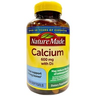 美國Nature Made 鈣 600毫克 + 維他命D3, 100粒軟膠囊