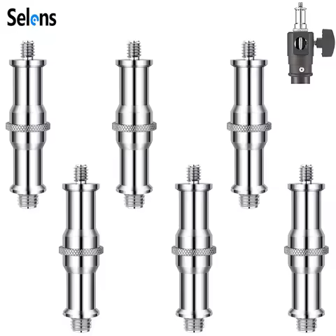 Selens 3 Pcs Standard 3/8 to 1/4 Adapter Thread Screw For Light Stand Tripod Photo Studio Kits Mount