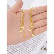 [现货] 越南沙金三线流苏耳钉 防褪色潮流耳坠 | Vietnamese Gold Plated Tassel Earrings, Trendy, Non-fadin ZRz8p627pg0729