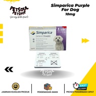 Simparica Purple - 10mg (Weight 2.5-5kg)/medicine For Dog Lice Chewable Tablets