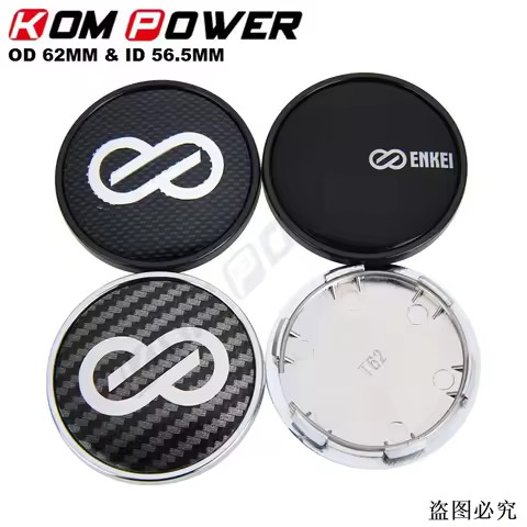 4PCS OD 62MM / ID 56.5MM Cap Sport Rim ENKEI Emblem Wheel Cover Wheel Center Hub Cap