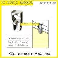 Glass connector Pipe To glass 3/4 glas holder 19-02 Pipe To glass brass Connection