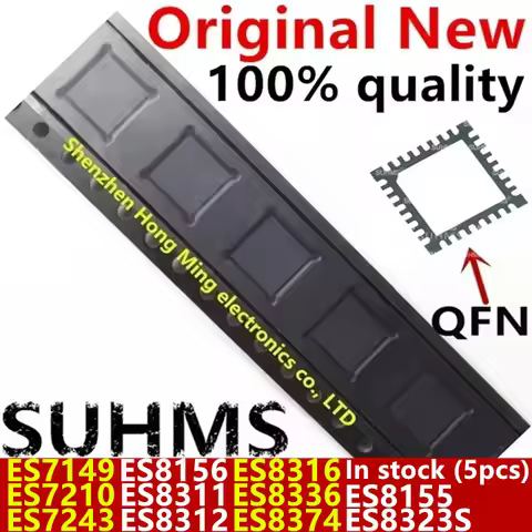 (5piece)100% New ES7149 ES7210 ES7243 ES8156 ES8311 ES8312 ES8316 ES8336 ES8374 ES8155 ES8323S QFN