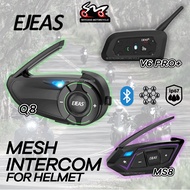 EJEAS MS8 Q8 V6 Pro+ Motorcycle Helmet Mesh Bluetooth Intercom Headset Waterproof IP67 Headset