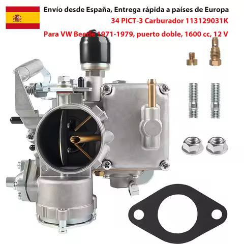 34 PICT-3 New Carburetor For Volkswagen Beetle Super Dual Port 12V 1600CC Electric Choke Carb#98-128