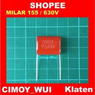 Milar 155J milar 155 630v capacitor 1.5 micro 630 v capacitor 1.5 micro condenser 1.5 micro