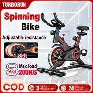 Spinning Exercise Bike Heart Rate Stationary Indoor Cycling Monitor Space-saving Heavy Flywheel Spin