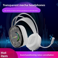 Wired 7.1 Channel Headset Microphone Game Headset G92 Transparent Luminous with Headset Microphone G