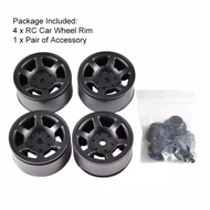 [Ready Stock] 4Pcs Plastic 1.55 Beadlock Wheel Rim Velg 1/10 Scx10