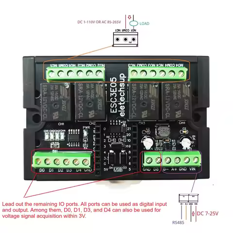 Ultimate ESP32 C3 Relay Module 4 Ch Isolated RS485 Smart Home Industrial IoT for Arduino