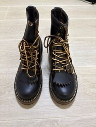 美國製 Wesco custom johmaster black horse leather boots