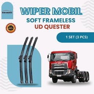 UD Quester Banana Model Soft Frameless Car Wiper Set of 3 Wipers