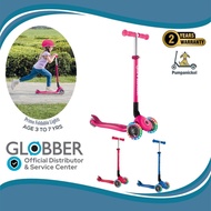Globber Primo Foldable Lights 3-Wheels Kick Scooter - Kids Scooter for age 3 to 7 years