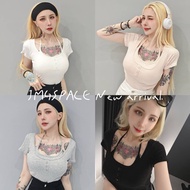 JMG SPACE Fake Two-Piece Design Button Chest Pad T (Fixed Pad) 4 Colors