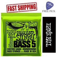 Ernie Ball 2836 Regular Slinky Nickel Wound Electric Bass Strings - .045-.130 5-string Tali Gitar Ba