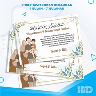 4 Month 7 Month Pregnancy Thanksgiving Stickers