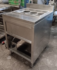 gas noodle boiler kompor mie 6 lubang 60x70x85+10cm custom bekas