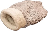 Cat Sleeping Bag for Indoor, Cozy Winter Sleeping Bag, Soft Plush Cat Sack Self Warm Bed Cave, Fluff