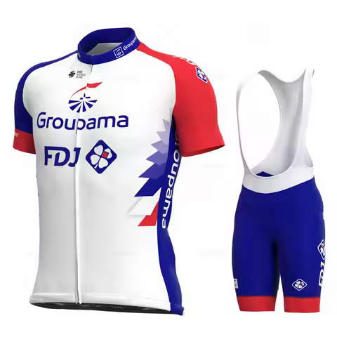 New 2022 GROUPAMA FDJ Team White Cycling Clothing Bike Jersey Ropa Mens Bicycle Summer Cycling Jerse