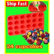 Silicone Mini Muffin Tray Mini Muffin Pan 24 Cavity Cupcake Tray Mini Cupcake Mould Cupcake PanS-297