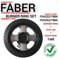 FABER Cooker Hob Burner Ring Set (SCREW TYPE) FGH222/78BK FGH252/78BK (NO INCLUDE SCREW)