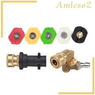 [Amleso2] High Pressure Washer Adapter 5000PSI Pressure Connector Practical 1/4'' Quick Connect Adapter for Garden Home Cleaning