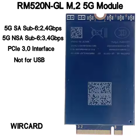 RM520N-GL RM520NGLAP-M20-HP 5G NR Sub-6 5G Module M.2 PCIe3.0 5G Card For laptop Router