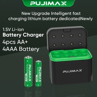 PUJIMAX 8 s-lot battery charger Li-ion battery AA/AAA battery 1.5 4255/1100mWh rechargeable battery