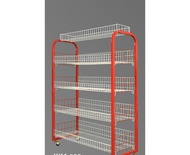 *WM-555*~Ready Stock~5 TiersHeavy duty Display Rack w/roller / Storage Rak with roda/Rak Pinggan/ Ra