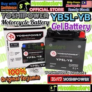 YB5L Bateri Motorsikal YOSHIPOWER + Battery YB5L-YB SM Sport Rider E Bonus EX5 LC135 v1 SRL110 Kriss