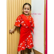 Filipiniana Red Costumes Buwan ng Wika dress for baby kids girls TEENS Jeis Fab balintawak