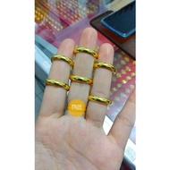 24K CRYSTAL PLATED PLAIN RING + 24K GOLD