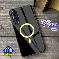 HP (J72) Casing Glass Case VIVO Y72 5G - VIVO Y52 5G - CASE VIVO Y72 - NEWEST VIVO Y52 - Glass Softc