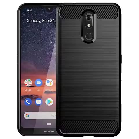 Silicone Case For Nokia 3.2 3.4 4.2 5 Shockproof Cabon Fiber Phone Cover For Nokia 5.3 5.4 5.1 Plus 