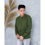 HIJAU ASGARD777 - SWEATER BASIC JUMPER / TOTOLUY.ID / GREEN ARMY