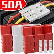 50A 3-Pole Plug Warehouse Forklift Battery Charging Connector Flame Retardant PC Quick Connect Ander