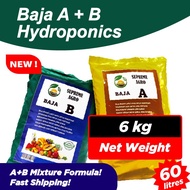 [6KG] Original Baja AB Serbuk = 60L (Hydroponics Booster/Fertilizer) Pati Fertigasi Hydroponic Nutri