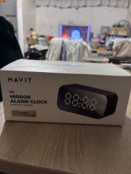 （未曾使用）HAVIT 藍芽喇叭（有鬧鐘功能、可插USB卡）